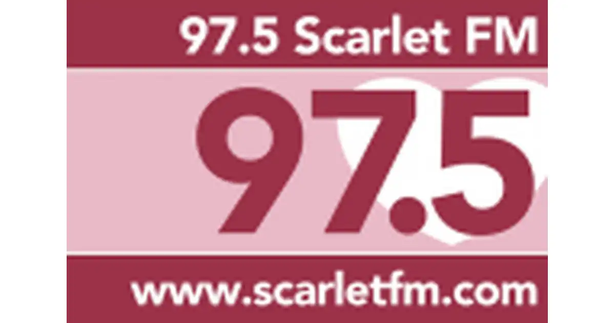 97.5 Scarlet FM logo